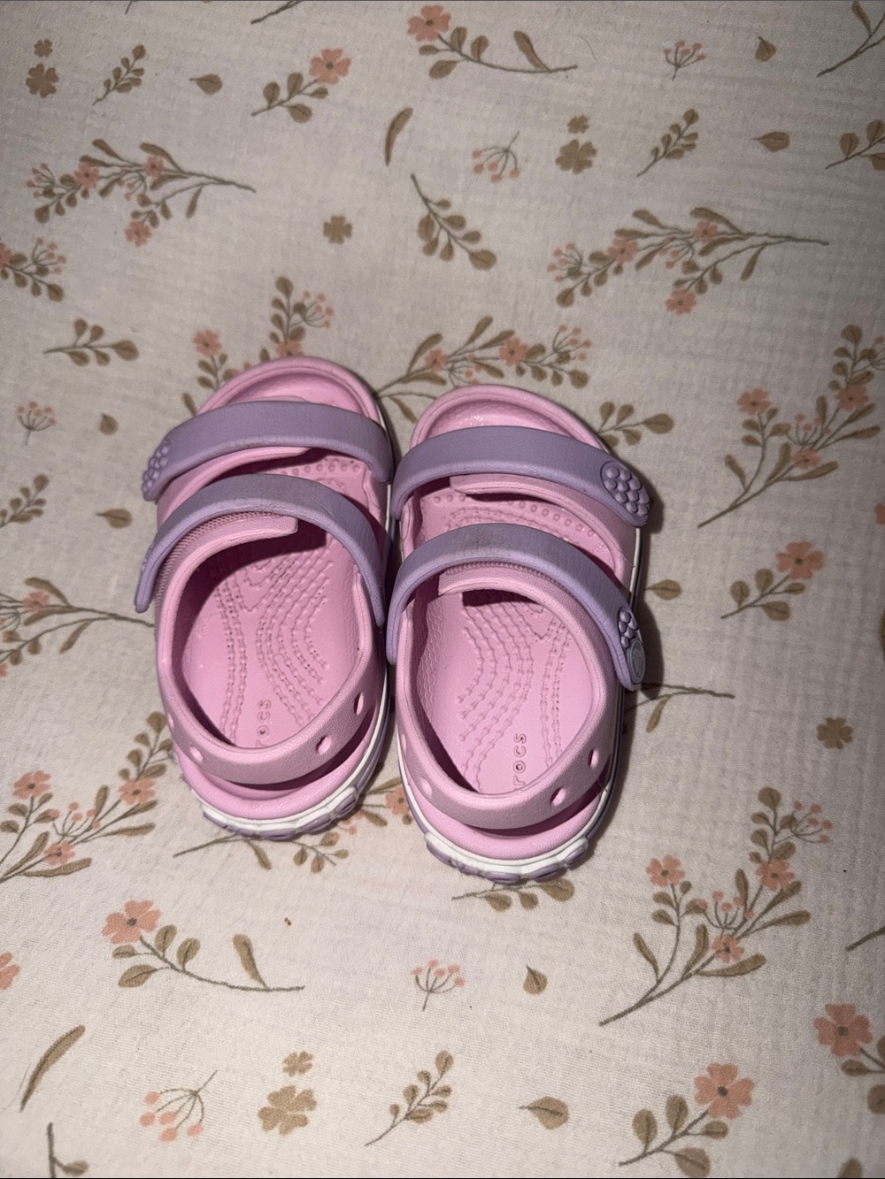 Kids Pink Sandal with Lavender Straps